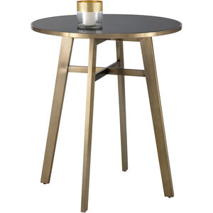Bronx Black / Antique Brass Bar Table